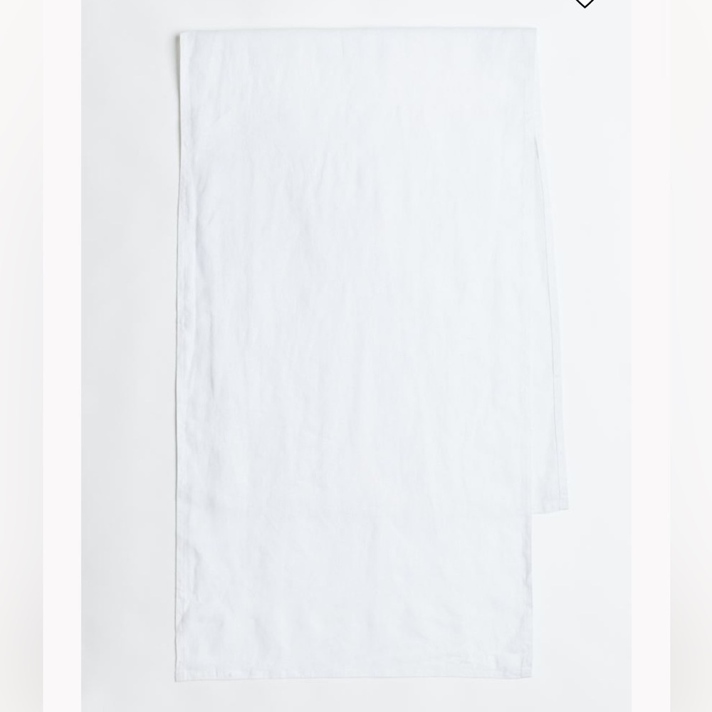 H&M Linen Table Runner in White